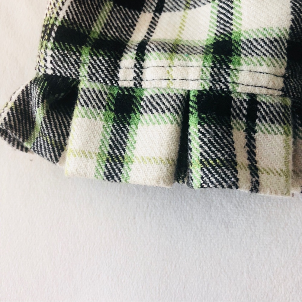 Pretty Plaid Pea Coat fall jacket with ruffles - Picture 6 of 7